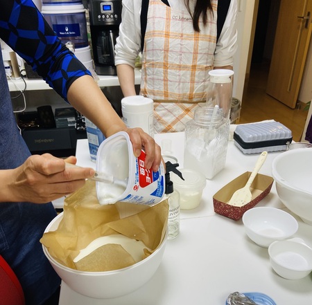 クリームチーズ作りと米粉のチーズケーキ作り作り講習会
